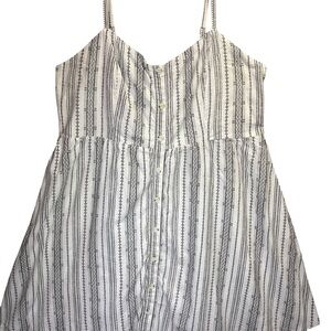 Old Navy Black and White Striped Sleeveless Dress XXL